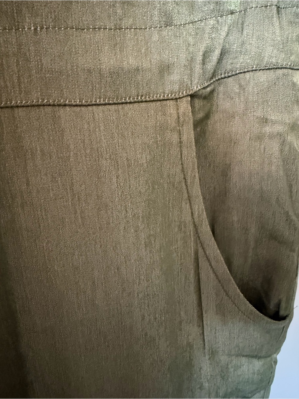 Lularoe Juliet XL Olive Green Cropped Jumpsuit Overalls Boho Casual NWOT - Picture 10 of 14